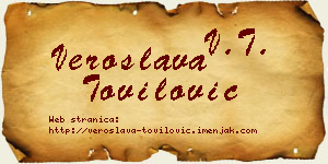 Veroslava Tovilović vizit kartica